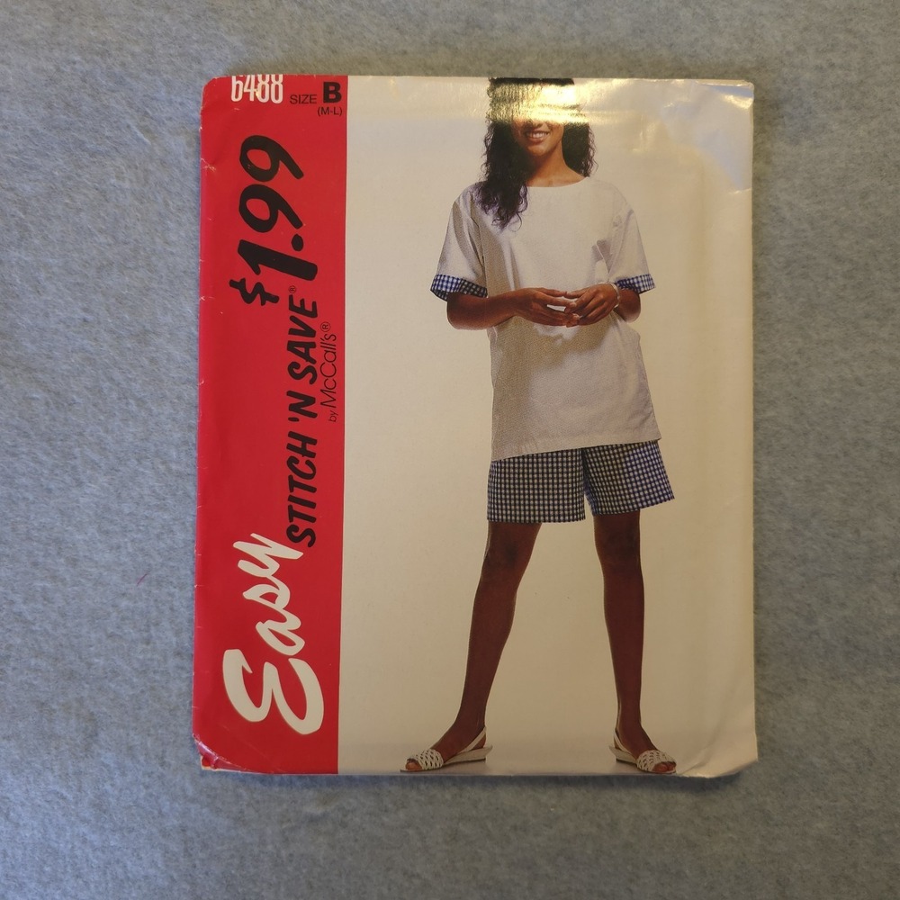 Simplicity Easy Stitch 'N Save 6488 Women's Shorts Top Pattern Uncut